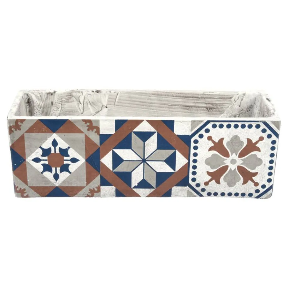 Podłużna doniczka Azulejos 39 cm * Esschert Design Hot