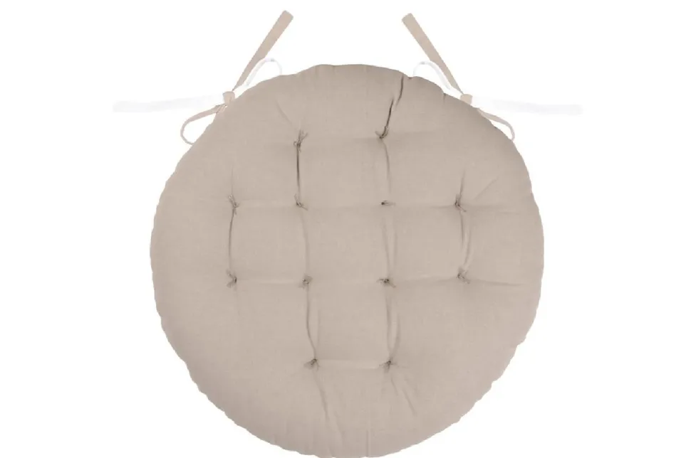 Poduszka na krzesło DUO 38 cm écru jasno beżowa