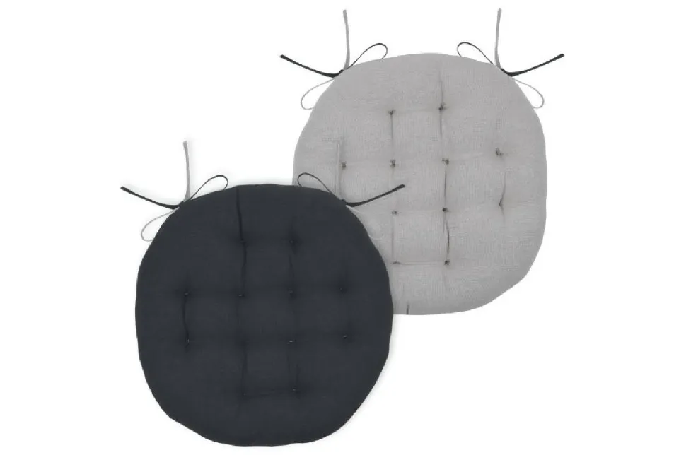 Poduszka na krzesło DUO 38 cm antracytowa szara
