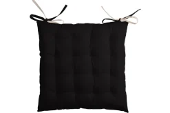 Poduszka na krzesło DUO 40x40 czarna jasny beż