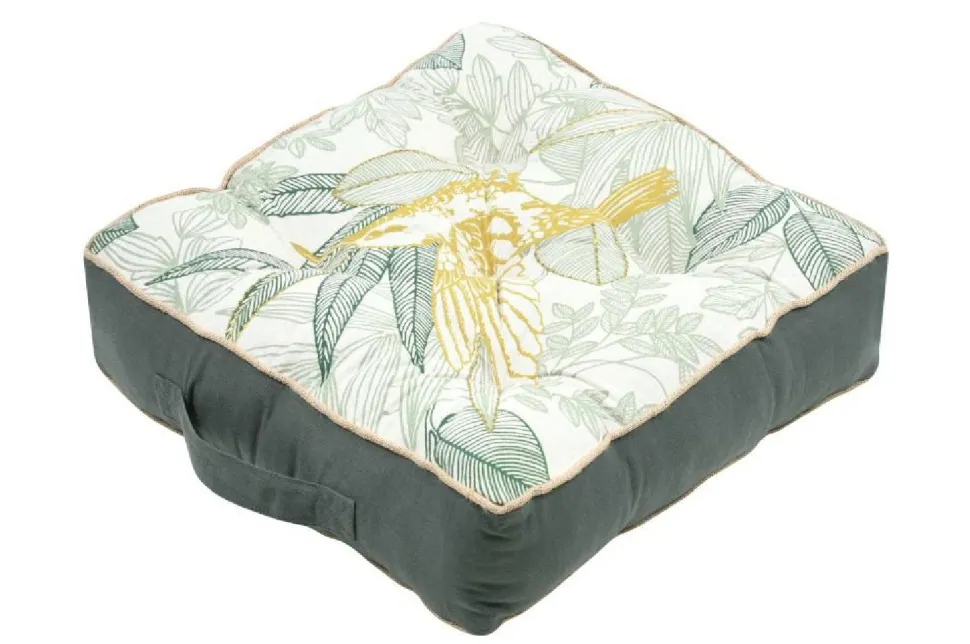 Poduszka podłogowa BOTANYS 45x45 ptak liście
