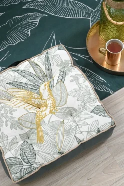 Poduszka podłogowa BOTANYS 45x45 ptak liście