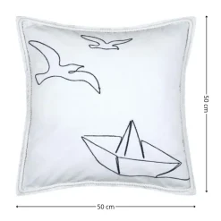Poduszka BORDEMER WHITE 50x50 cm * STOF New