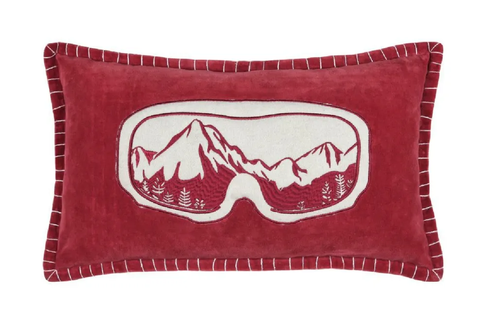 Poduszka CHAMONIX 30x50 gogle góry czerwona * STOF Hot