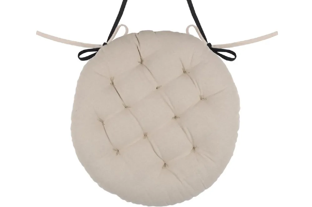 Poduszka na krzesło DUO 38 cm czarna jasny beż * STOF