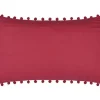 Poduszka SANCHEZ 30x50 czerwona pompony * STOF Outlet