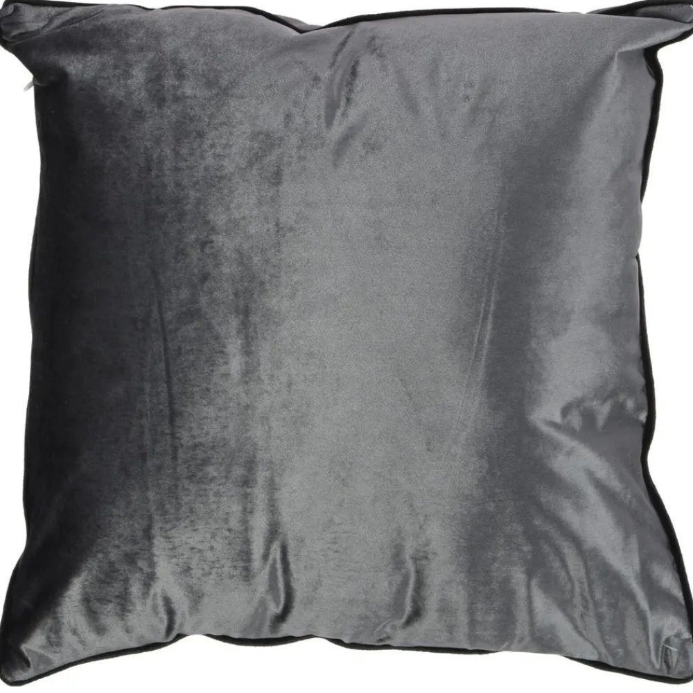 Poduszka welurowa srebrna 45x45 cm * H&S Decoration New