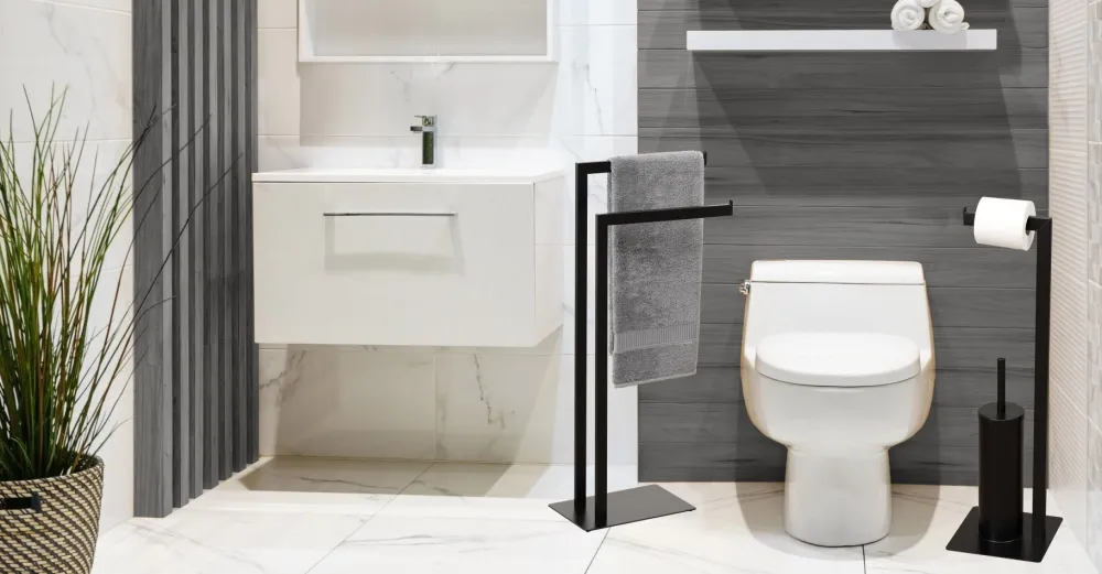 Podwójny wieszak łazienkowy Raspo Black * TENDANCE Clearance