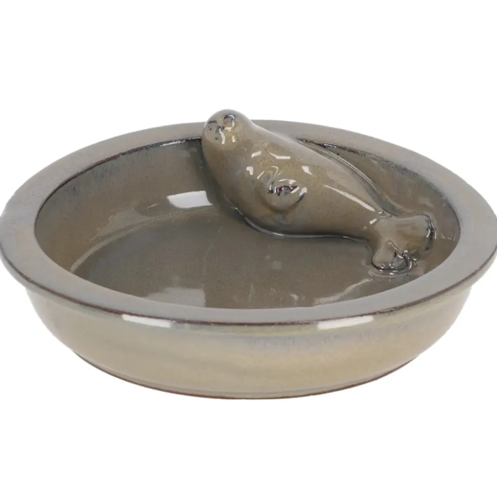 Poidełko dla ptaków ceramiczne z foką