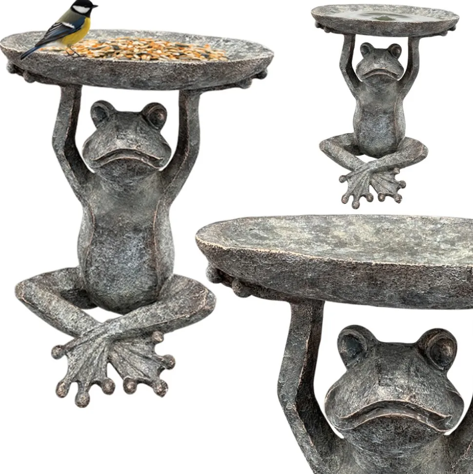 Poidełko ogrodowe z żabą h29,5 cm