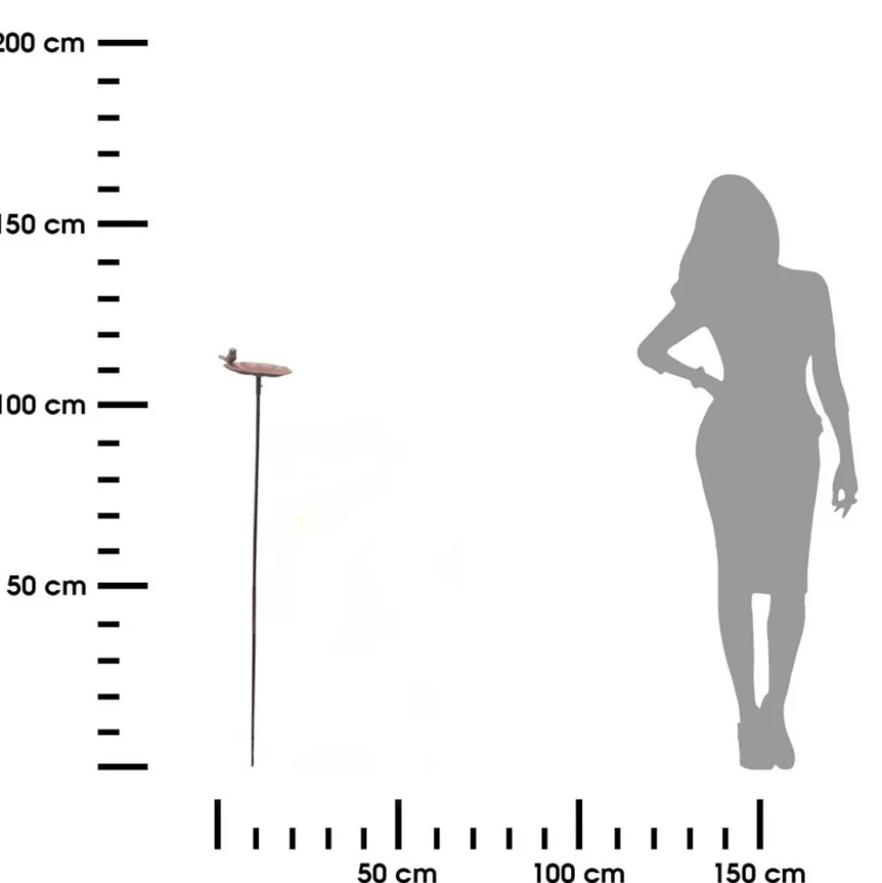 Poidełko z ptaszkiem na ozdobnej misie h117 cm