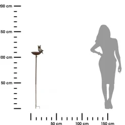 Poidełko z sową na metalowym stojaku h124,5 cm