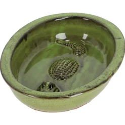 Poidełko dla ptaków ceramiczne z krokodylem zielone * Esschert Design Online
