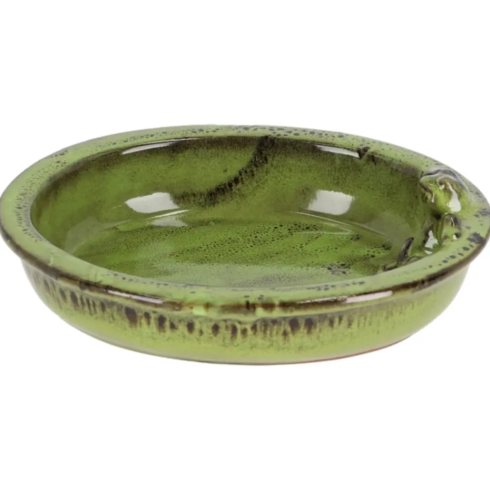 Poidełko dla ptaków ceramiczne z żabą zielone * Esschert Design Outlet