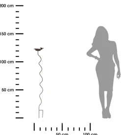 Poidło dla ptaków na spiralnej nodze 128 cm