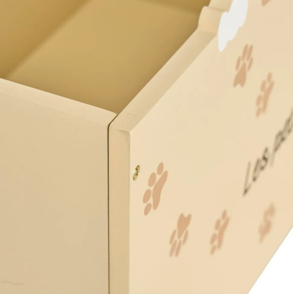 Pojemnik na zabawki na kółkach Dog beż
