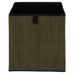 Pojemnik Corduroy Box 30x30 cm zielony * HowHomely Discount