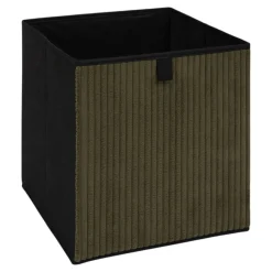 Pojemnik Corduroy Box 30x30 cm zielony * HowHomely Discount