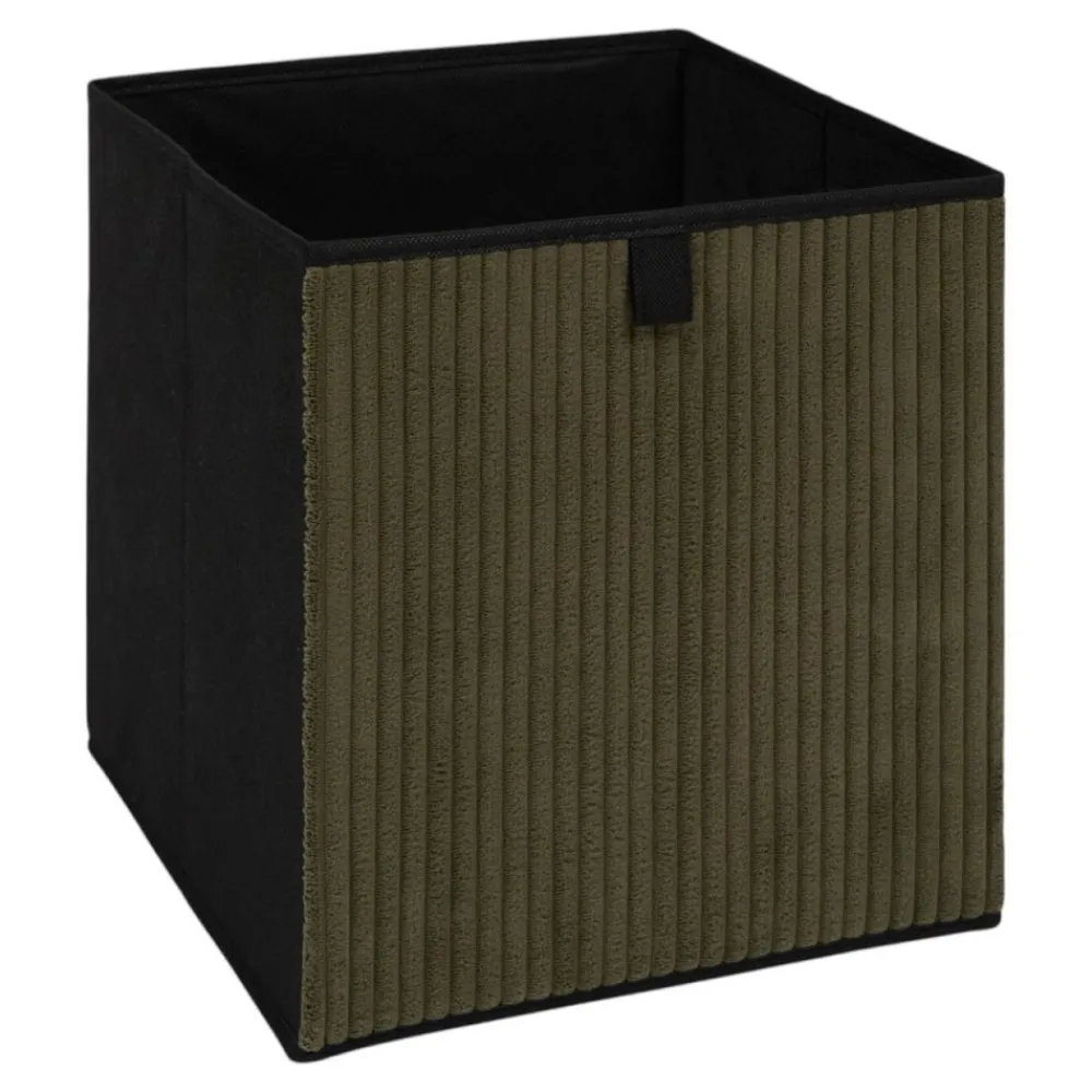 Pojemnik Corduroy Box 30x30 cm zielony * HowHomely Discount