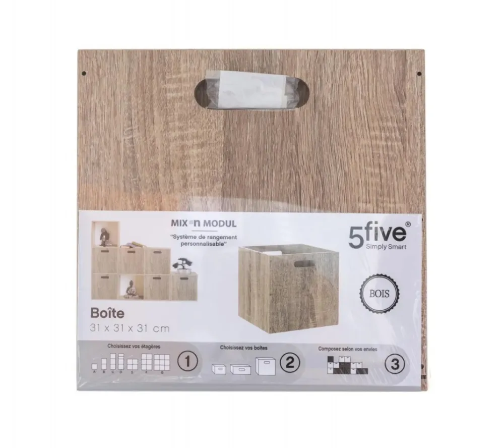 Pojemnik drewniany 31x31 cm Natural * 5five Simply Smart Sale