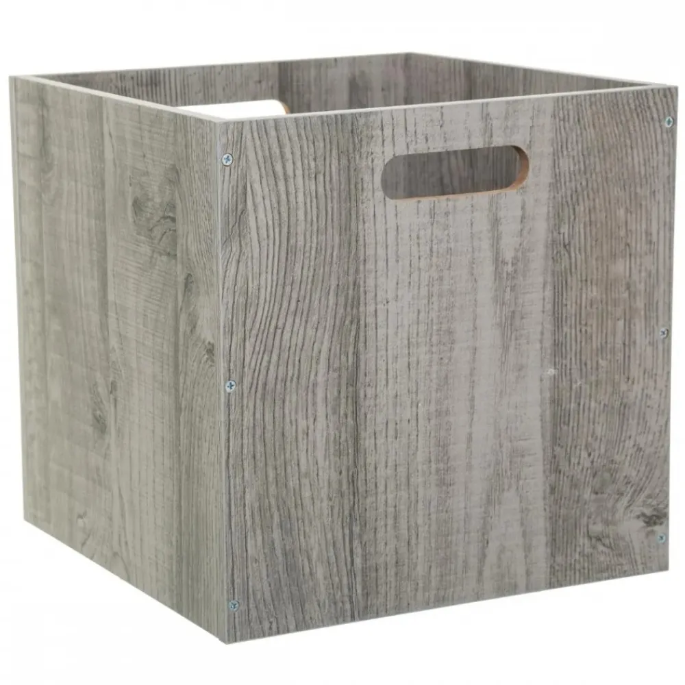 Pojemnik drewniany 31x31 cm Szary * 5five Simply Smart Outlet