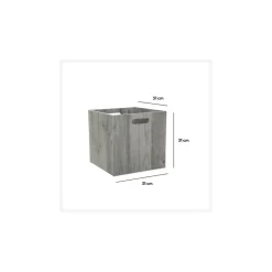 Pojemnik drewniany 31x31 cm Szary * 5five Simply Smart Outlet