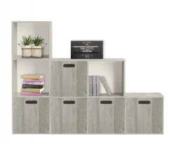 Pojemnik drewniany 31x31 cm Szary * 5five Simply Smart Outlet
