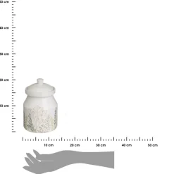Pojemnik kuchenny ceramiczny z pokrywką HERBA JAR 1100 ml * HowHomely Discount