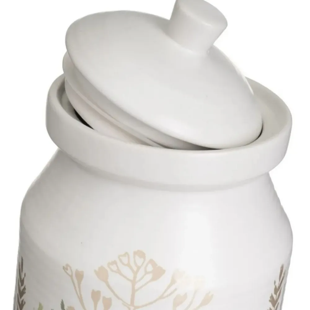 Pojemnik kuchenny ceramiczny z pokrywką HERBA JAR 1100 ml * HowHomely Discount