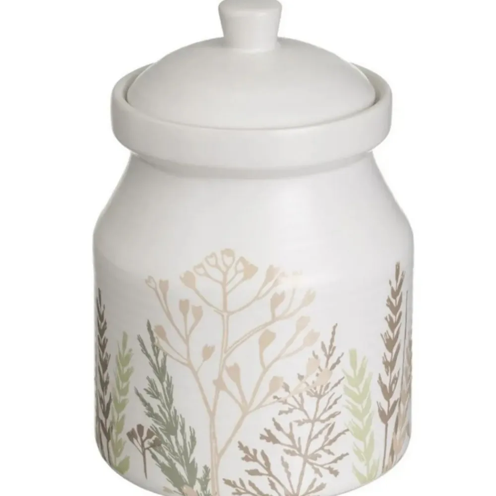 Pojemnik kuchenny ceramiczny z pokrywką HERBA JAR 1100 ml * HowHomely Discount