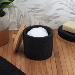 Pojemnik na waciki Solena czarny * TENDANCE Sale