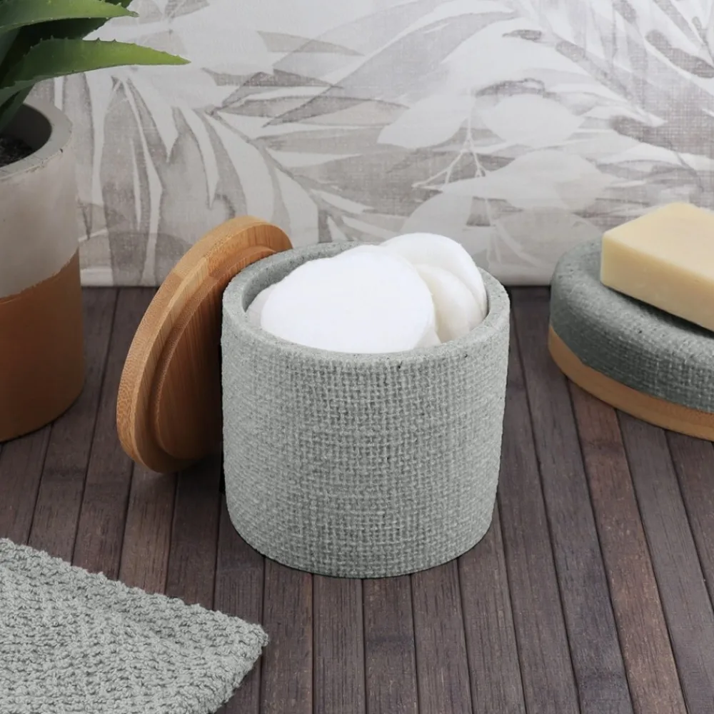Pojemnik na waciki Solena szary * TENDANCE Discount