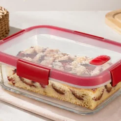Pojemnik szklany na żywność SMART COOK czerwony 0,9 L * CURVER Hot