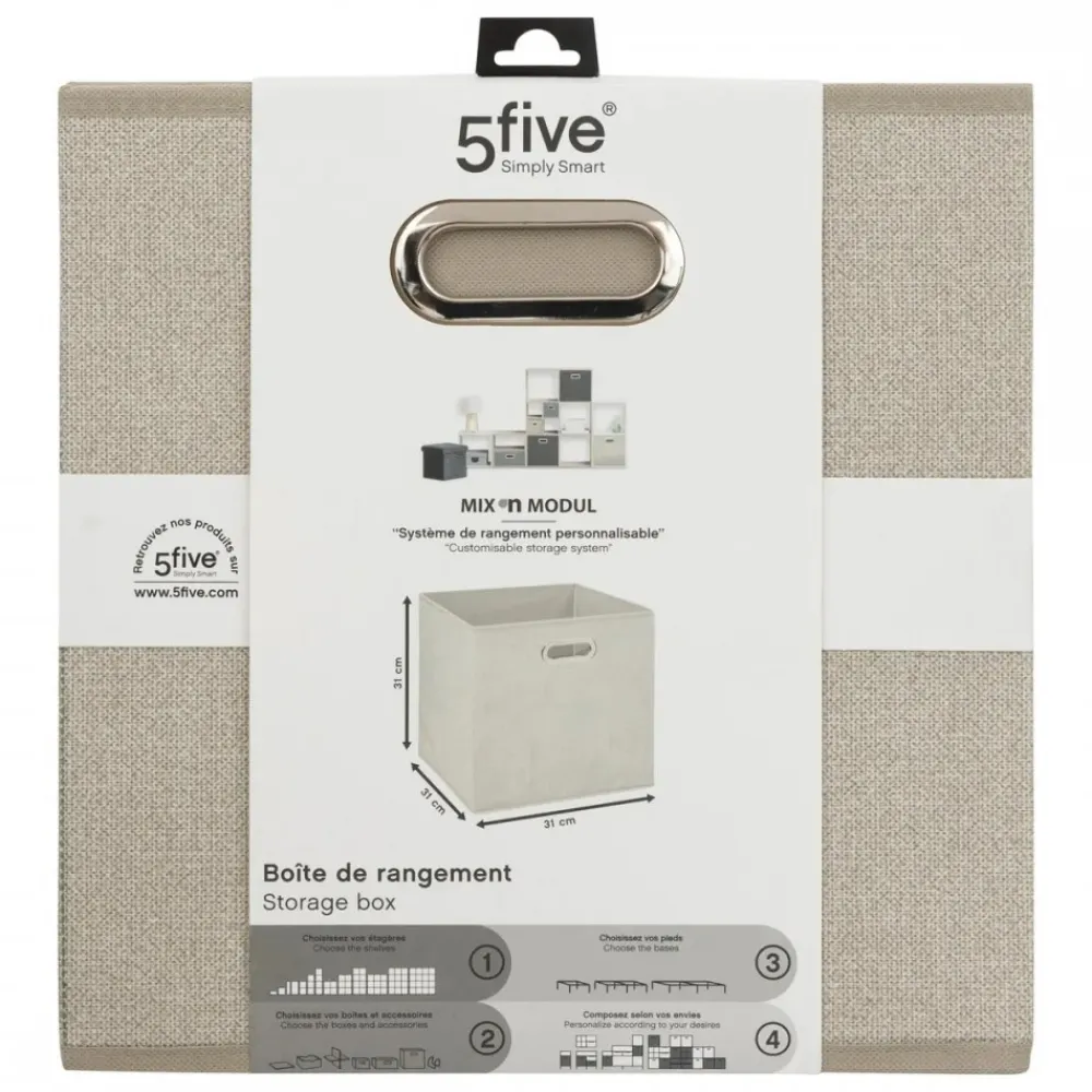 Pojemnik tekstylny na ubrania Beige * 5five Simply Smart