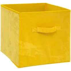 Pojemnik tekstylny 31x31 cm Yellow welur * 5five Simply Smart Discount