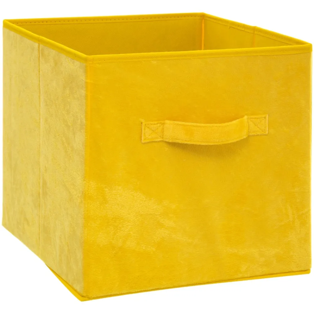 Pojemnik tekstylny 31x31 cm Yellow welur * 5five Simply Smart Discount