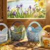 Porcelanowy kubek 460 ml Van Gogh Wheat Field w koszyczku