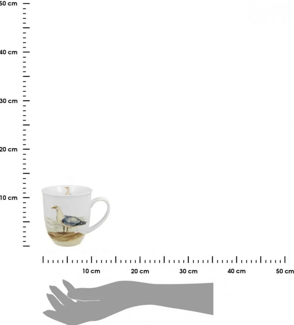 Porcelanowy kubek Animals Mewa Srebrzysta 400 ml