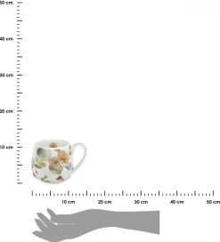 Porcelanowy kubek baryłka Autumn flowers 430 ml