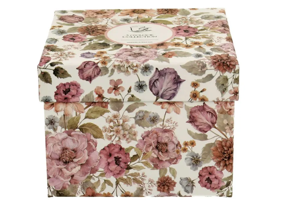 Porcelanowy kubek baryłka Pastel Flowers 430 ml