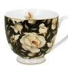 Porcelanowy kubek na stopce English Roses Black 530 ml