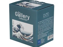Porcelanowy kubek z łyżeczką Hokusai The Great Wave 360 ml