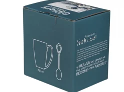 Porcelanowy kubek z łyżeczką Hokusai The Great Wave 360 ml