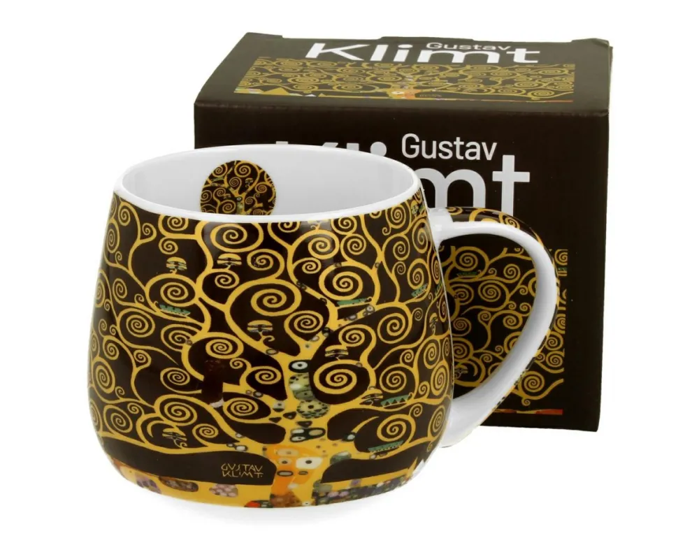 Porcelanowy kubek baryłka Klimt Tree Of Life 430 ml * Duo Hot