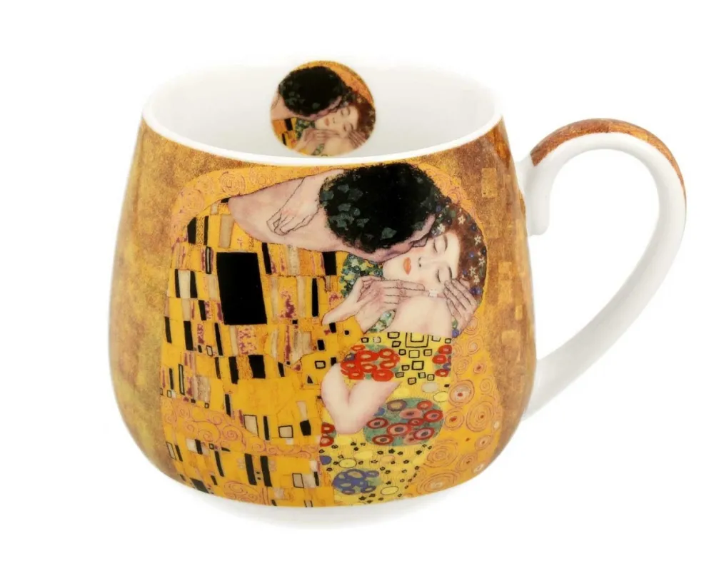 Porcelanowy kubek baryłka Klimt The Kiss 430 ml * Duo New