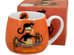 Porcelanowy kubek baryłka Koci Świat Cindy i Koty 430 ml * Duo
