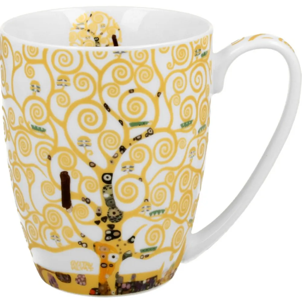 Porcelanowy kubek Klimt Ecru Tree Of Life 350 ml * Duo New
