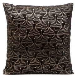 Poszewka AGNES 40x40 czarna art deco