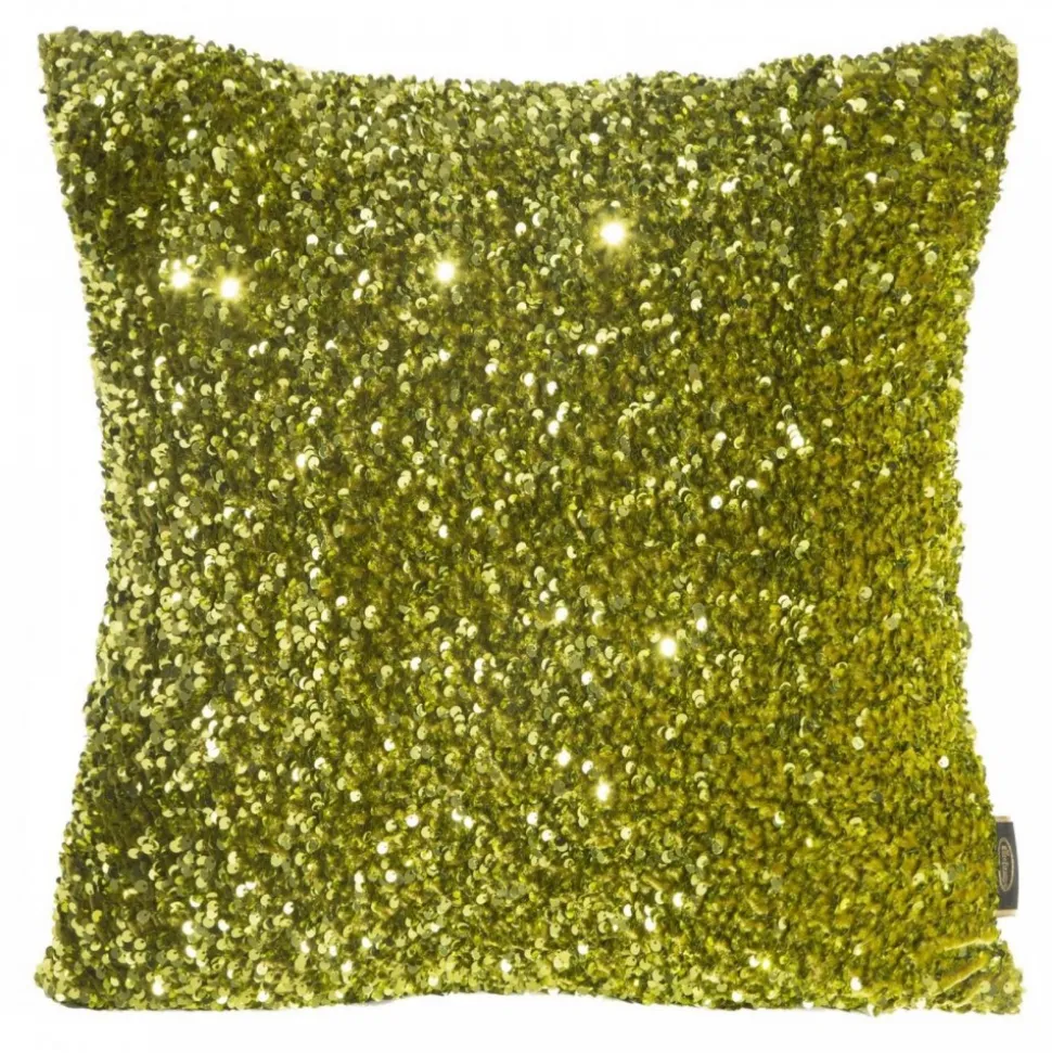 Poszewka BELISA 45x45 cm zielona cekiny