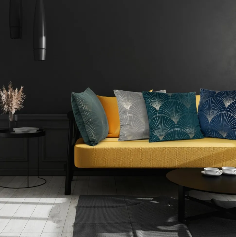 Poszewka BLINK 21 45x45 cm ciemnozielona welwetowa
